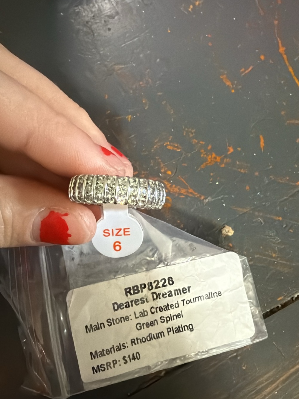 Bomb Party RBP8228 Dearest dreamer with Green Spinel Accents - Size 6